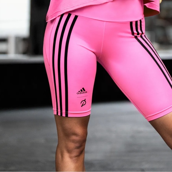 Peloton x Adidas Women's Pink Bike Shorts - Picture 2 of 3